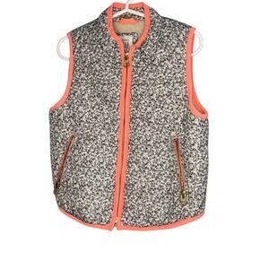 Baby Gap Girls 4 Vest Sherpa Lined Floral School Casual Fall Warm Cozy